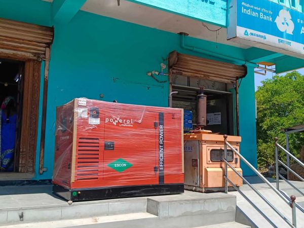 Our Customers 11 UDSS Mahindra powerol genset present at Indian bank Aalathur branch
